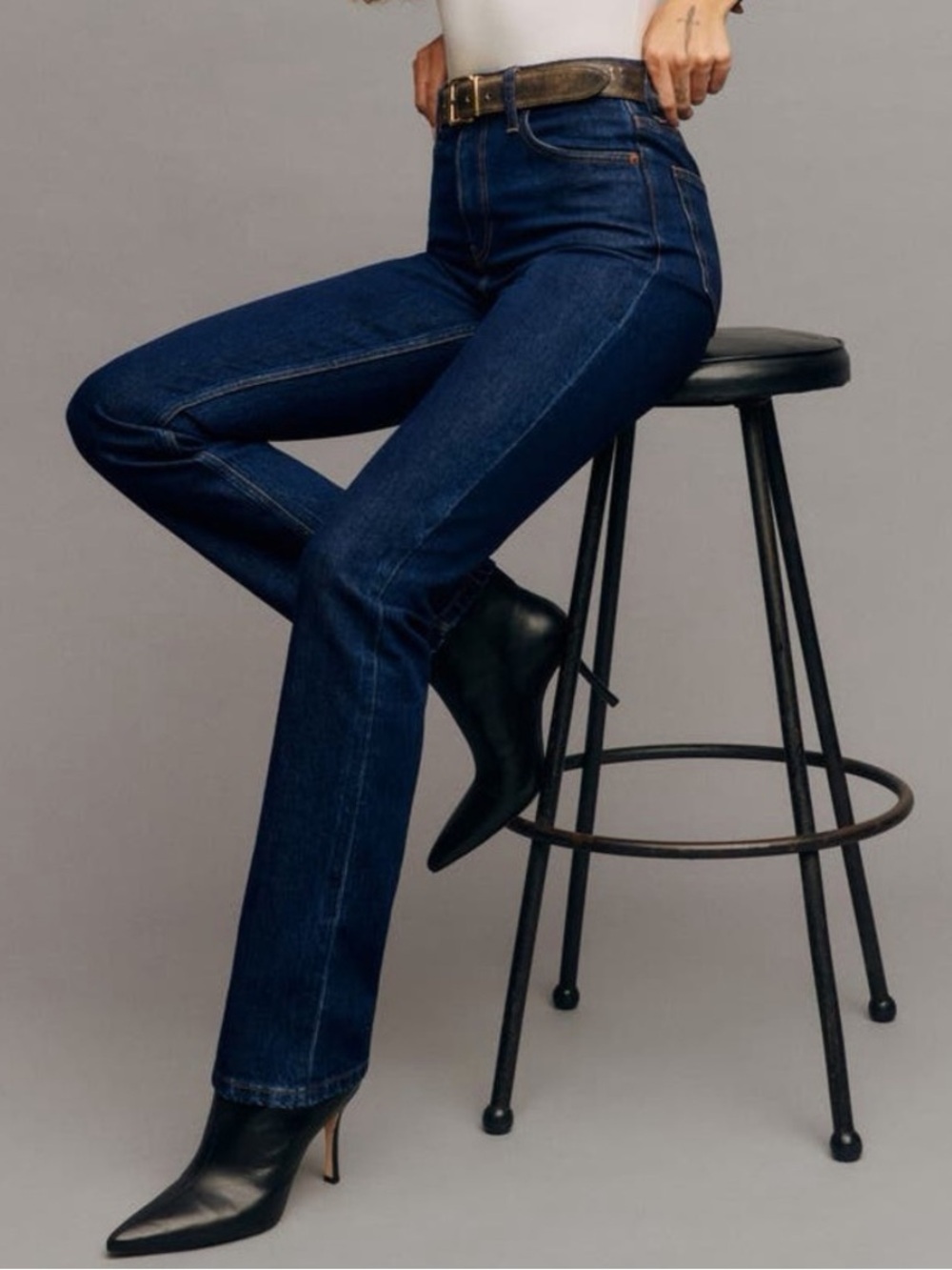 Reformation Jax Stretch High Rise Straight Jeans 27